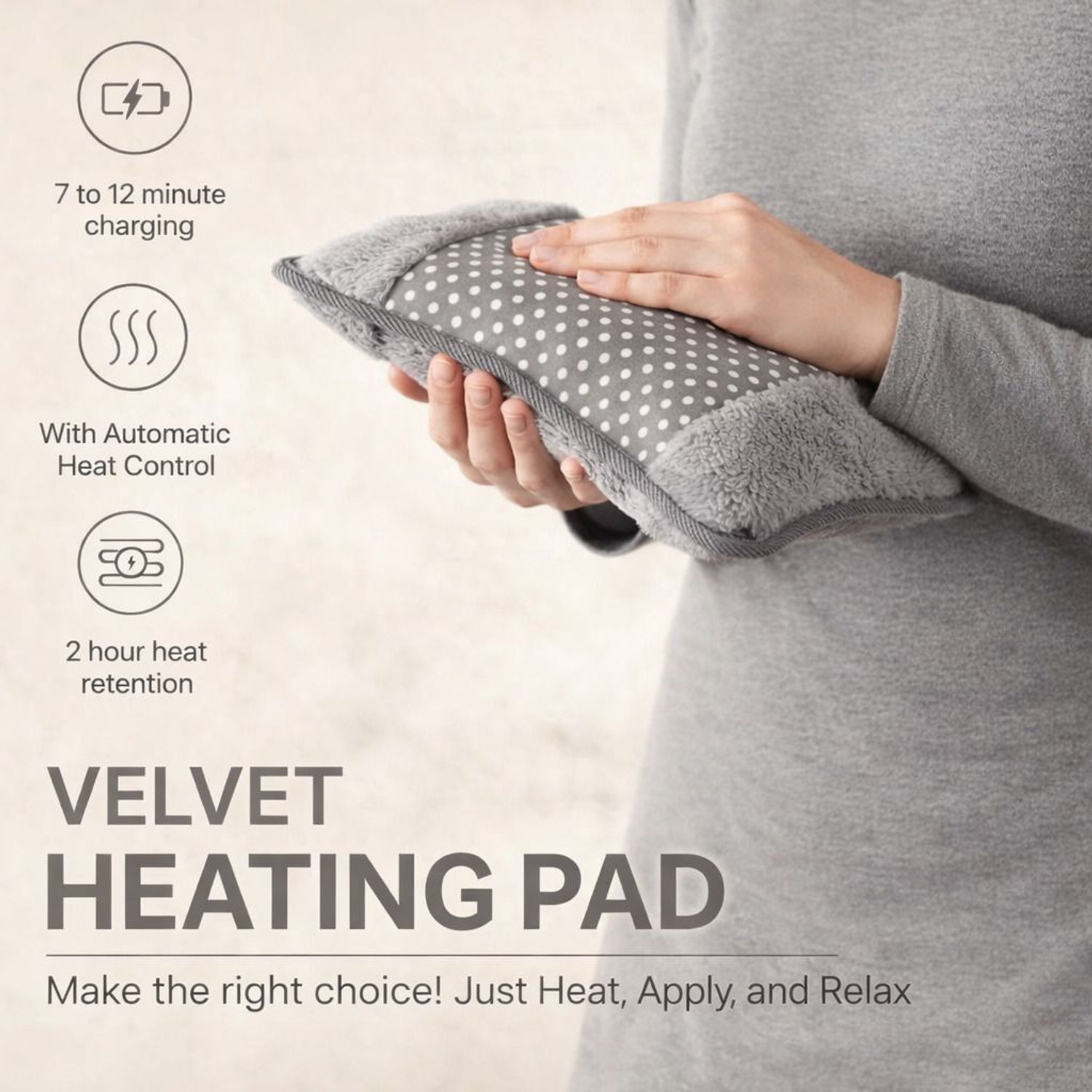 Image of HEAREAL HEALTH CARE Velvet Heating gel pad, Hot Water Bottle Pouch for neck, shoulders, feet, hands, back, joints Heat Pouch Bag For Pain Relief With Soft Velvet Hand Pocket (Multicolor) electric 1 L Hot Water Bag