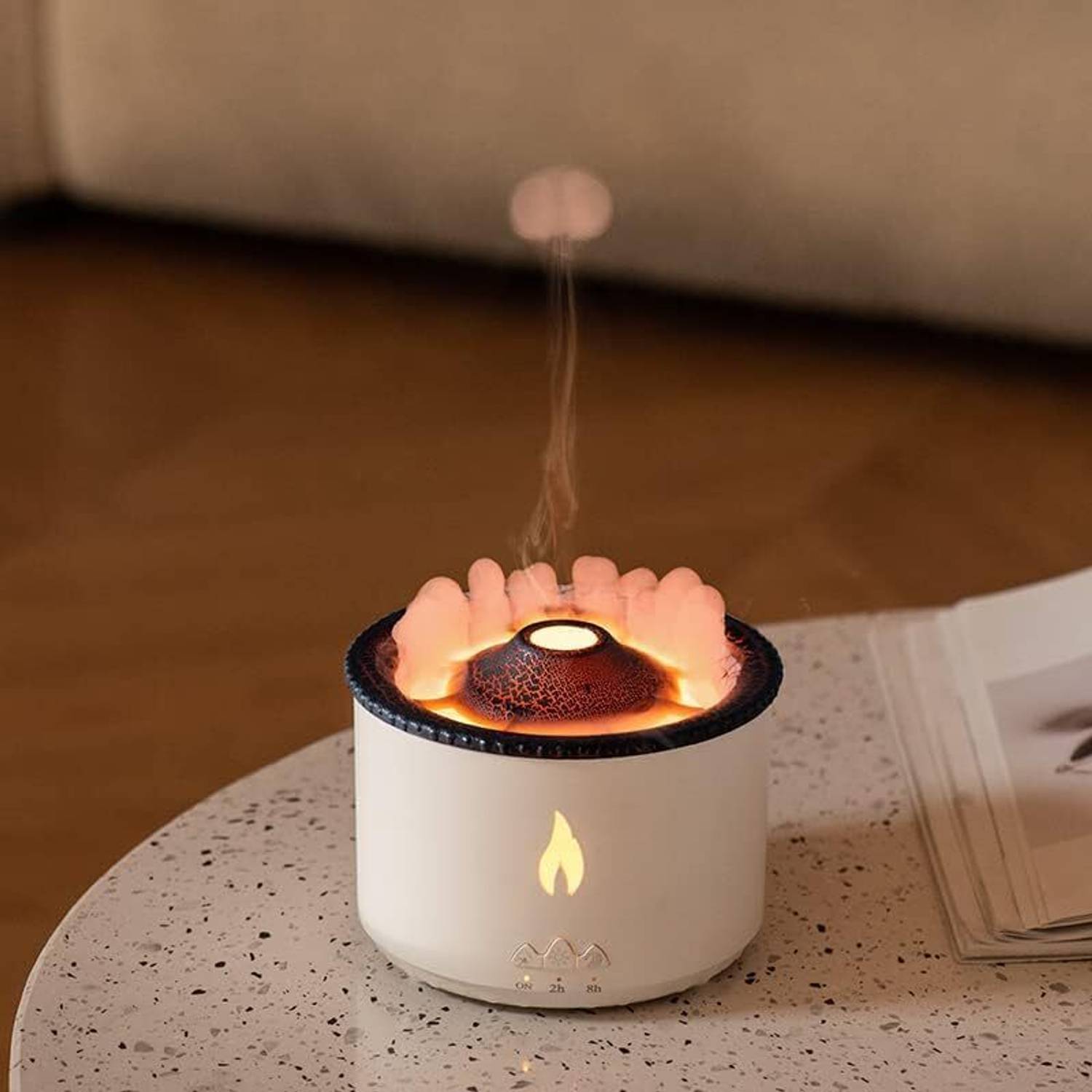 4MYL Humidifier Oil Diffuser with Flame Diffuser Mist Humidifier