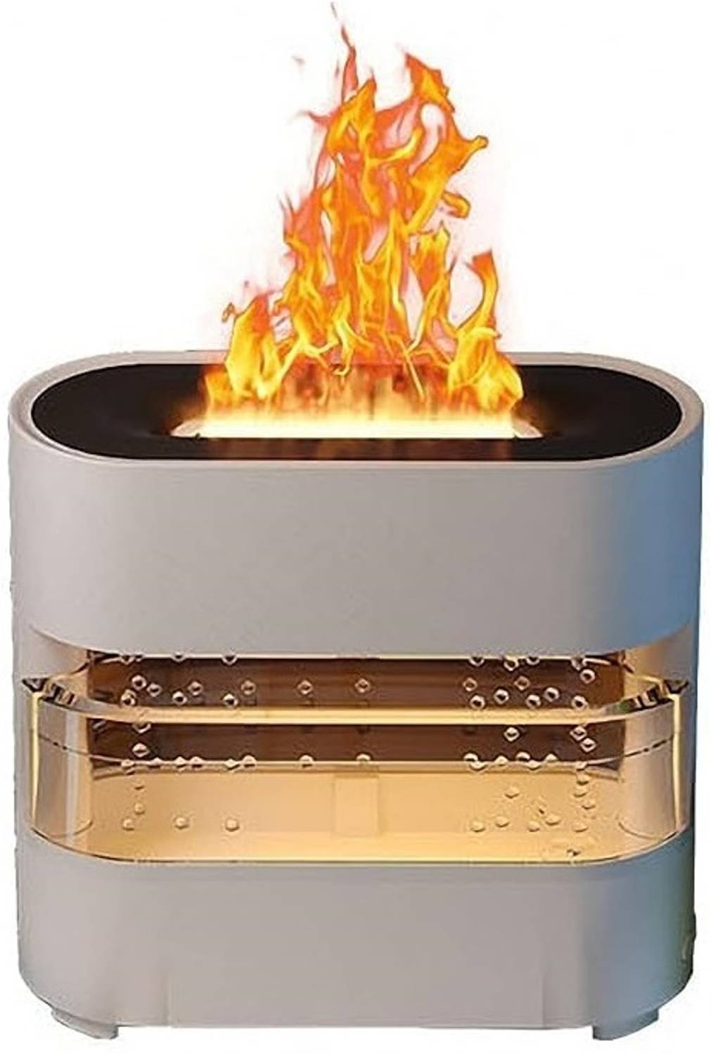 ZOMBULA Room Rain Drops Flame Humidifier, Colorful Rain and Fire