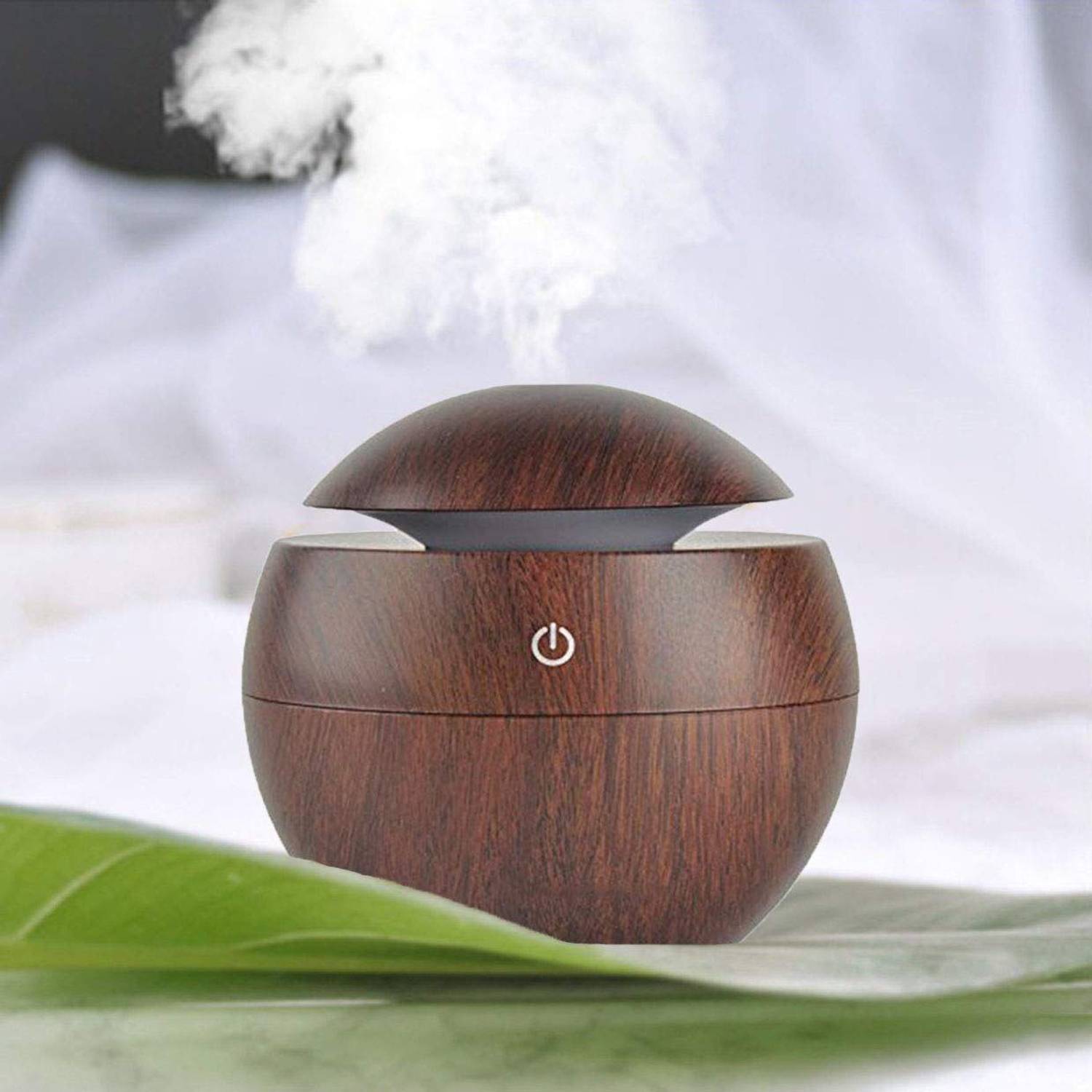 AuraWood Room Wooden Cool Mist Humidifiers Essential Oil Diffuser Air Humidifier with ColourI Humidifier