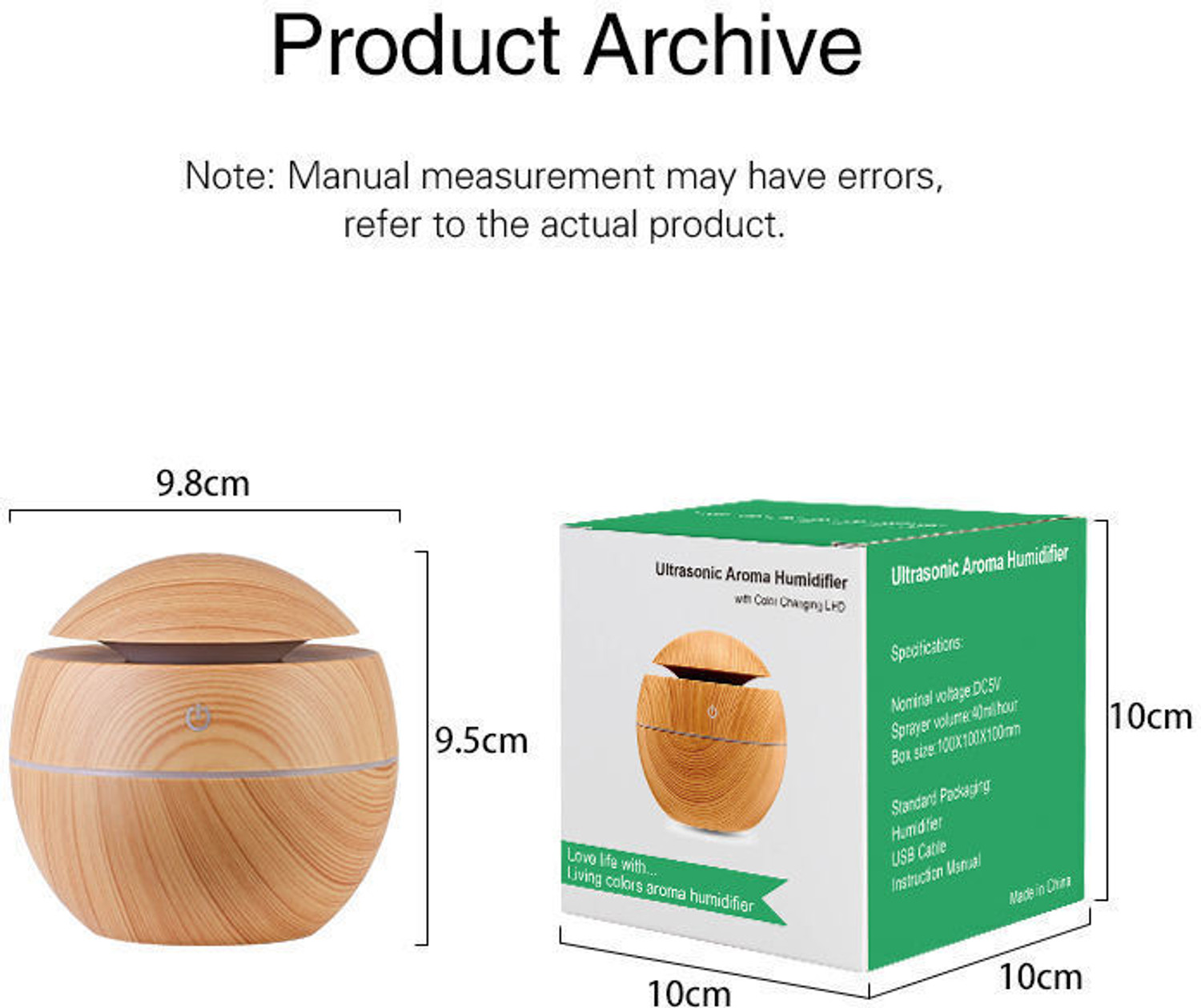 Image of Kaia Room Wooden Ultrasonic Cool Mist Humidifier & Aroma Diffuser Humidifier