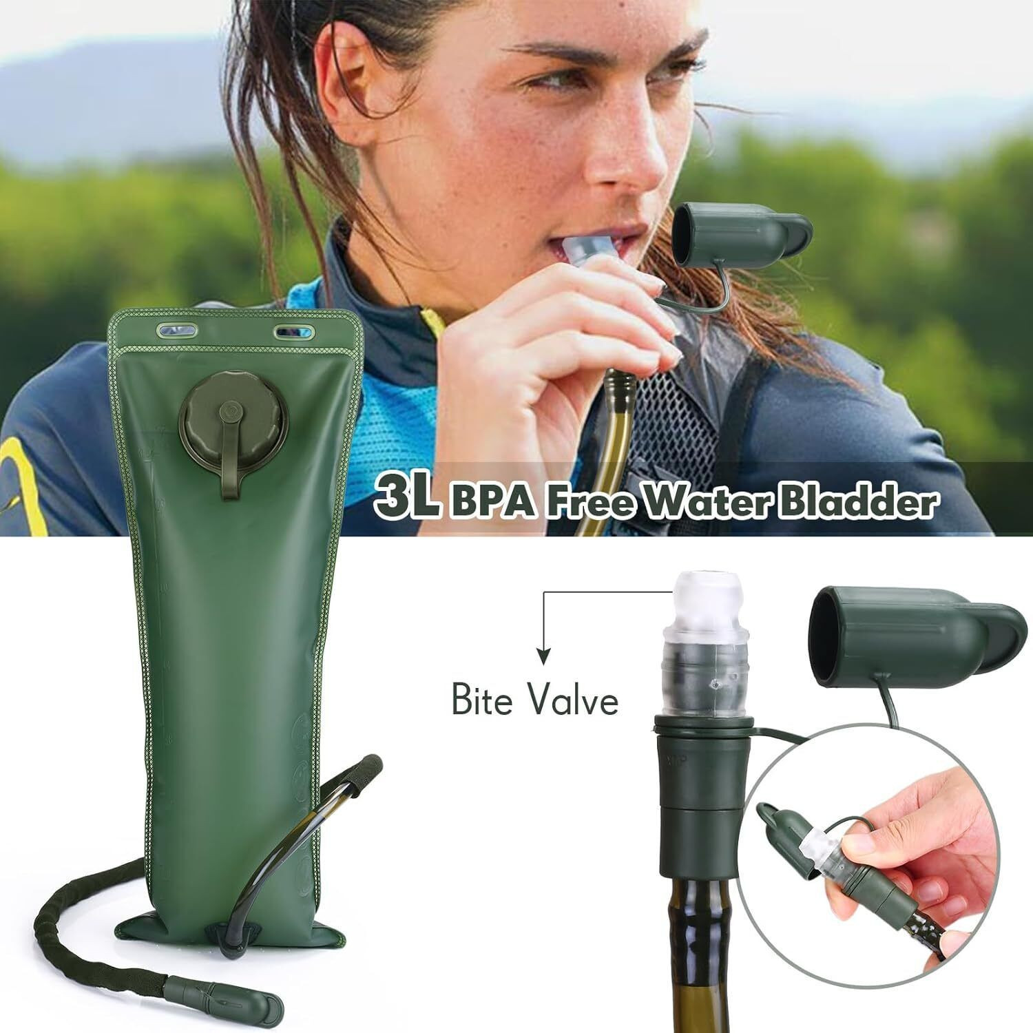 Image of gustave Hydration Backpack 3L Water Bladder for Hiking and Biking Hydration Pack