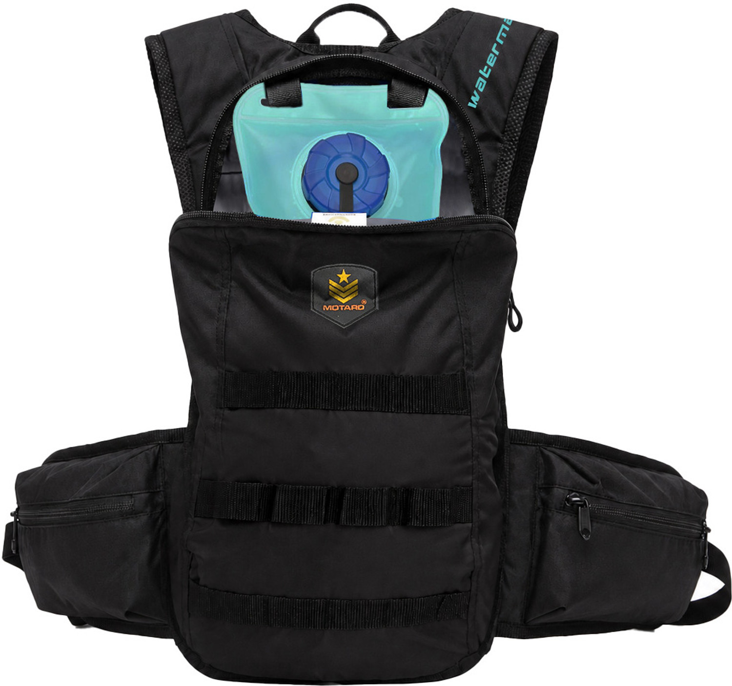 Image of Motard Waterman H20 Hydration Tactical Backpack Black with 2L Hydration Pack
