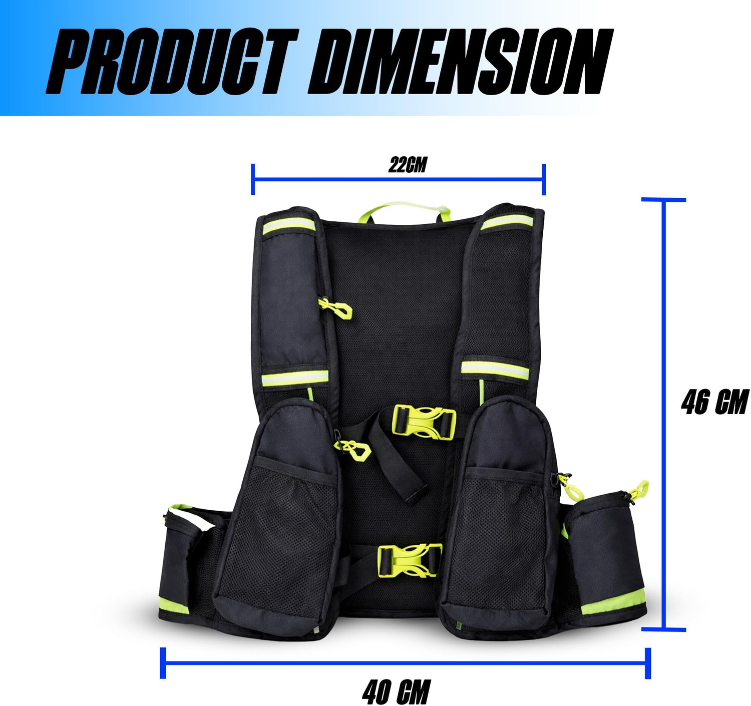 Image of Moto Genius Hydration Backpack with 2L BPA-Free Bladder, Multi-Compartment Storage(Neon) Hydration Pack