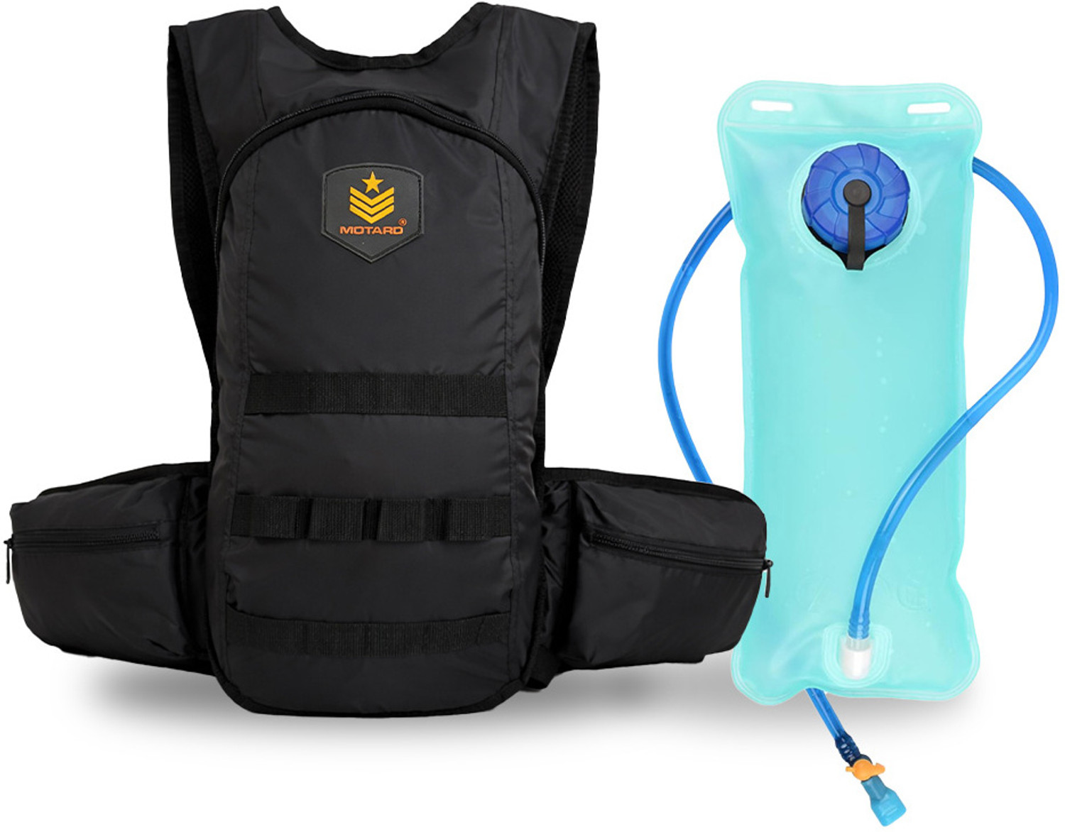 Image of Motard Waterman H20 Hydration Tactical Backpack Black with 2L Hydration Pack