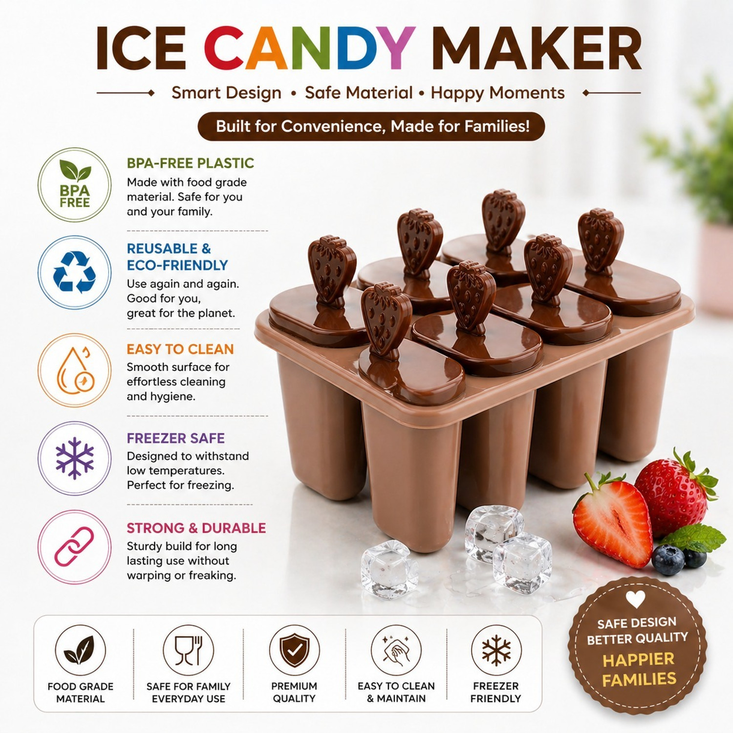 Image of SR GOLAKIYA 80 ml Manual Ice Cream Maker