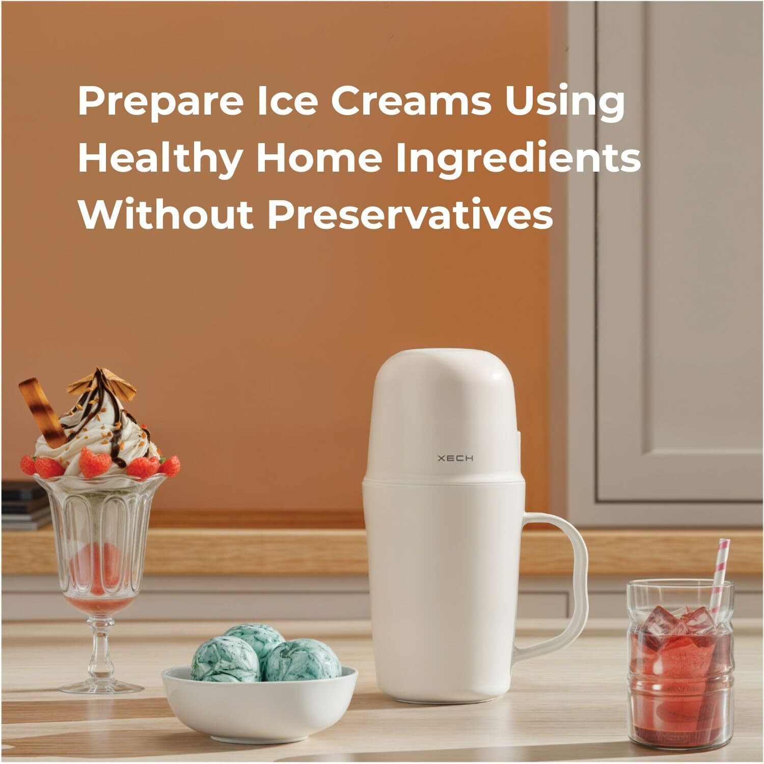 Image of xech 400 ml Electric Ice Cream Maker