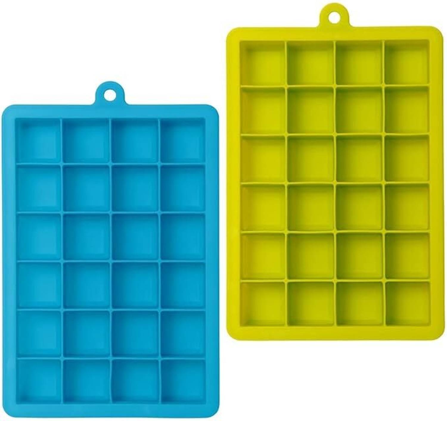 BAKEMO 24 Grid Ice Cube Tray Silicon Ice Square Tray Perfect Ice Cube for Beer Multicolor Silicone Ice Cube Tray