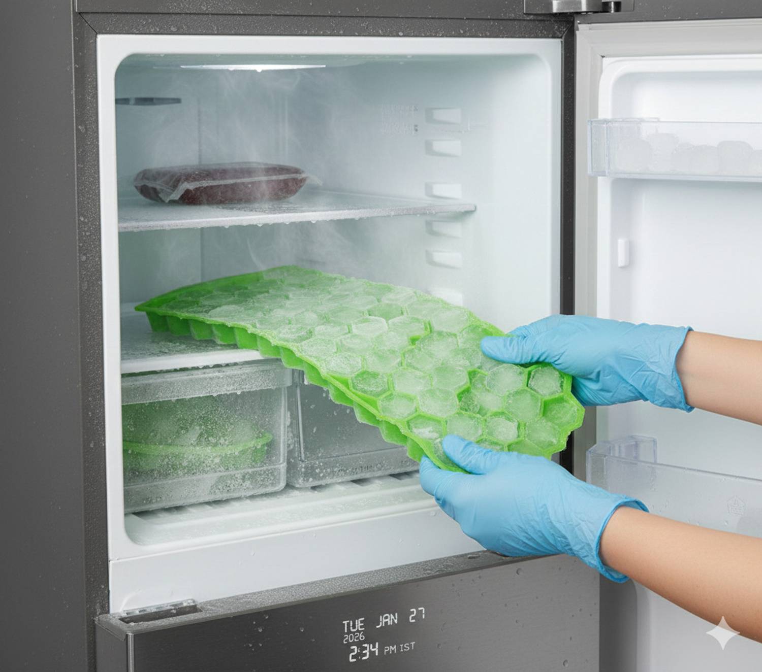 BRIZON ICE TRAY Green Silicone Ice Cube Tray