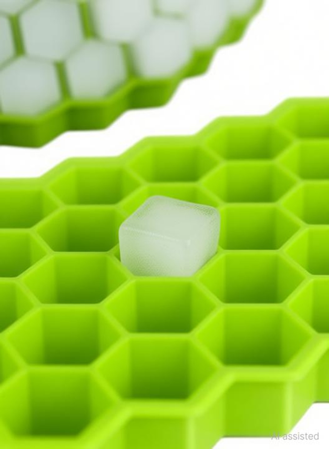 Image of Busaji Ice Cube Box for Home Ice Cubes Silicon Tray for Freezer Ice Mould Tray Fridge Multicolor Silicone Ice Cube Tray
