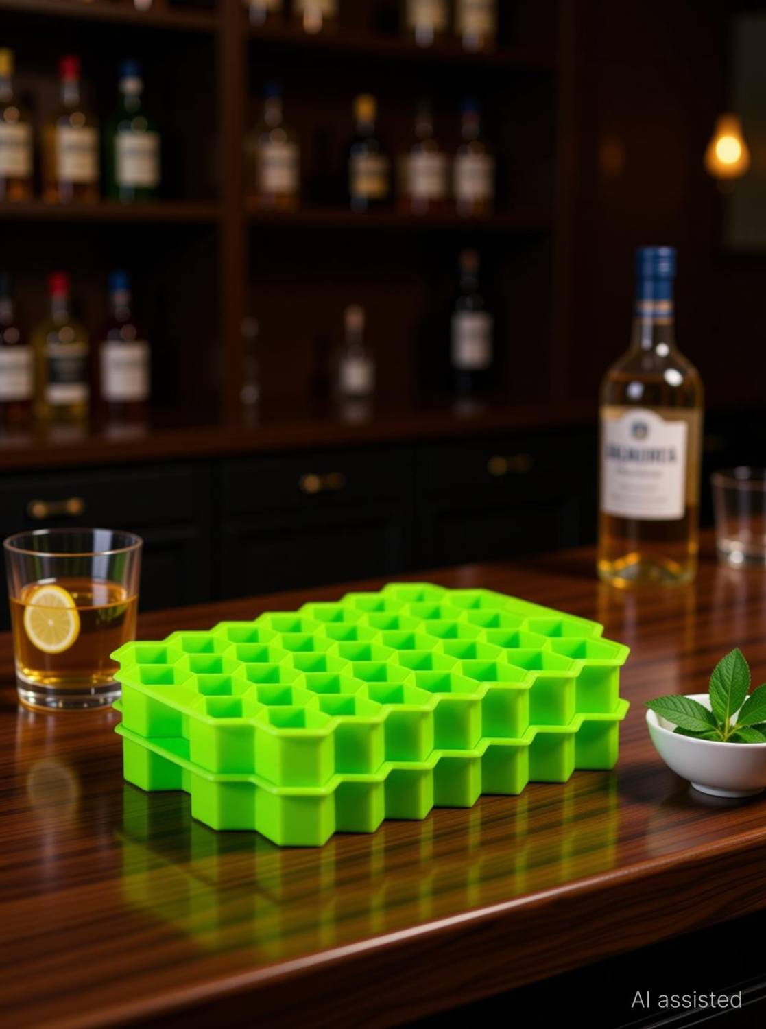 AnjaniputrA Ice Cube Tray for Freezer Moulds Small Cubes Whiskey Fridge Bar Soft Multicolor Silicone Ice Cube Tray
