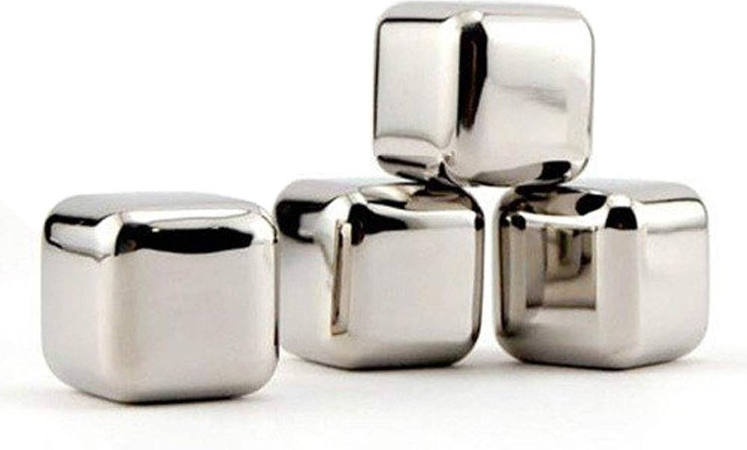 Zwerlin Stainless Steel Reusable Ice Cubes Pack of 4