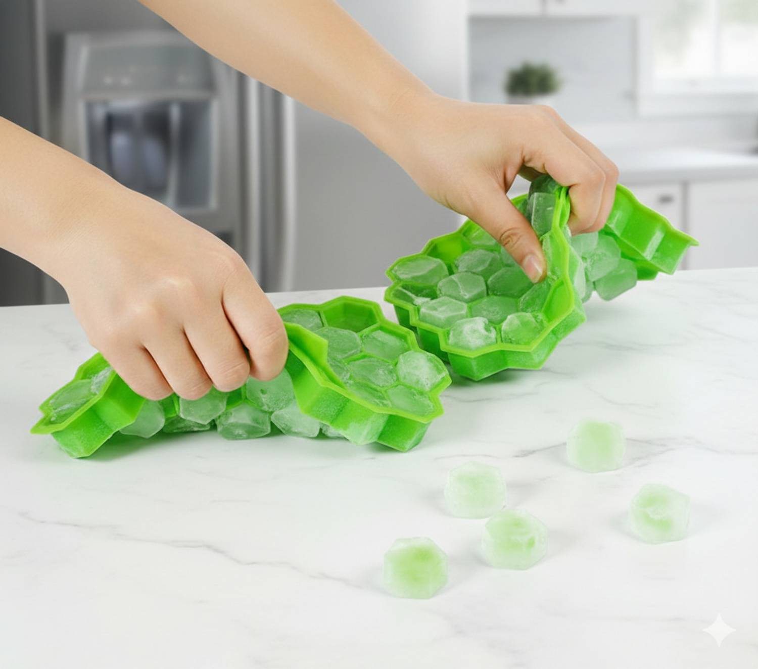 BRIZON Kitchen Ice Making Tool Green Silicone Ice Cube Tray
