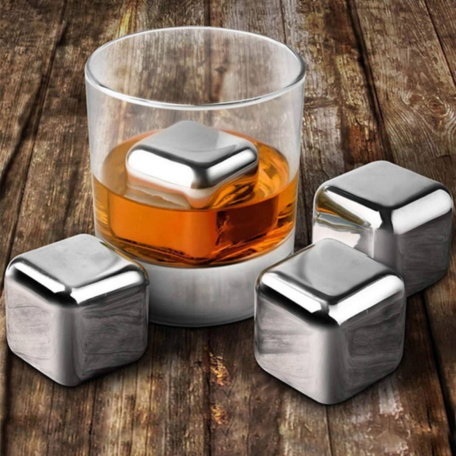 Zwerlin Stainless Steel Reusable Ice Cubes Pack of 4 - Image 3