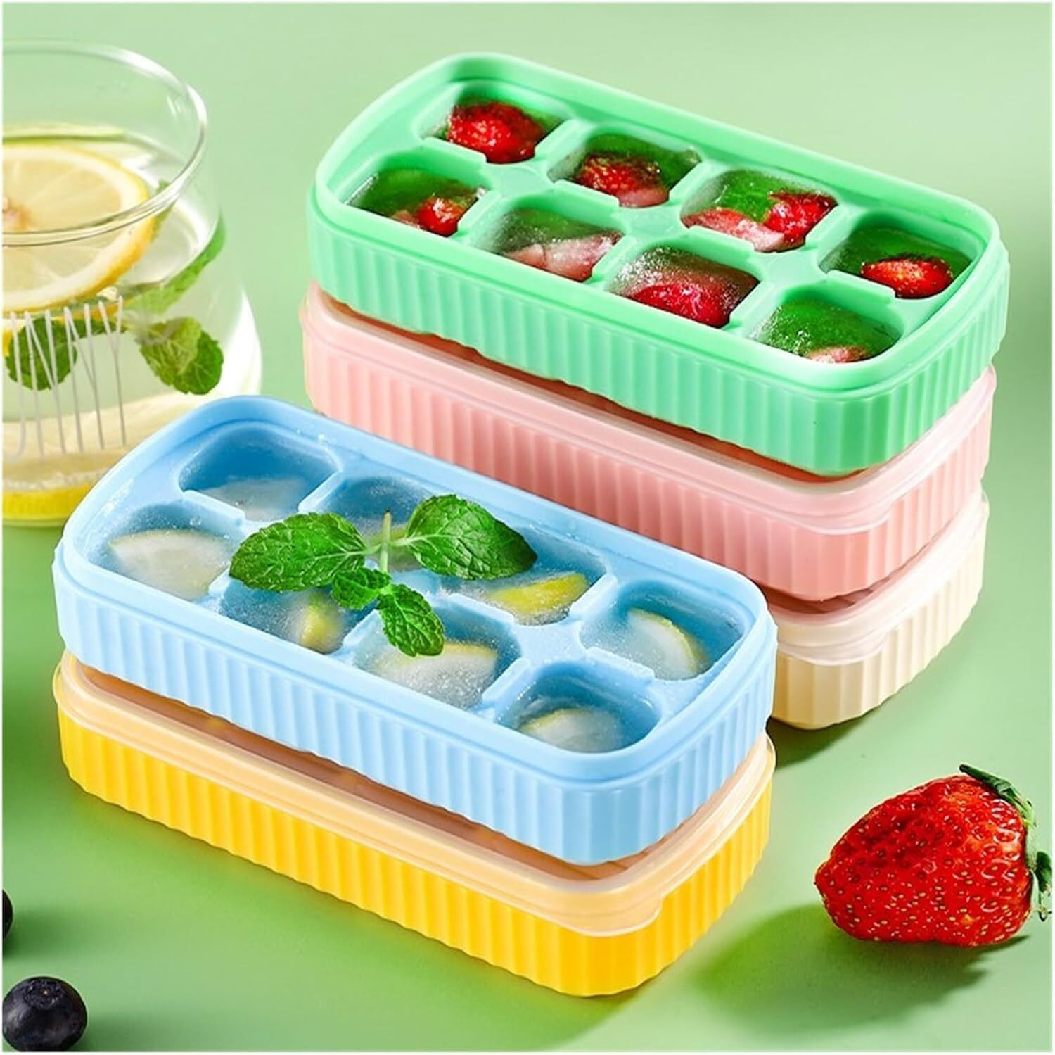 Image of futurist world Multicolor Plastic Ice Cube Tray