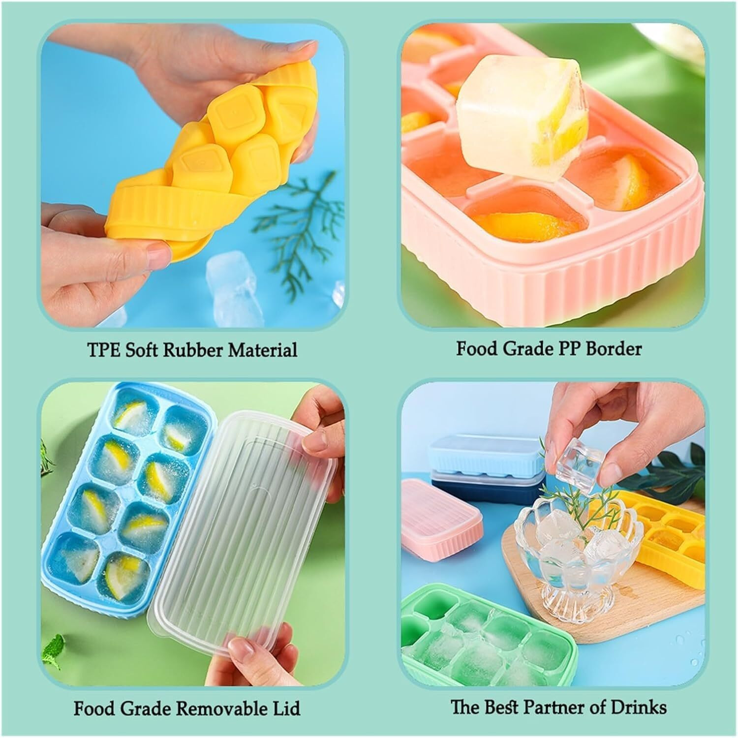 Image of futurist world Multicolor Plastic Ice Cube Tray