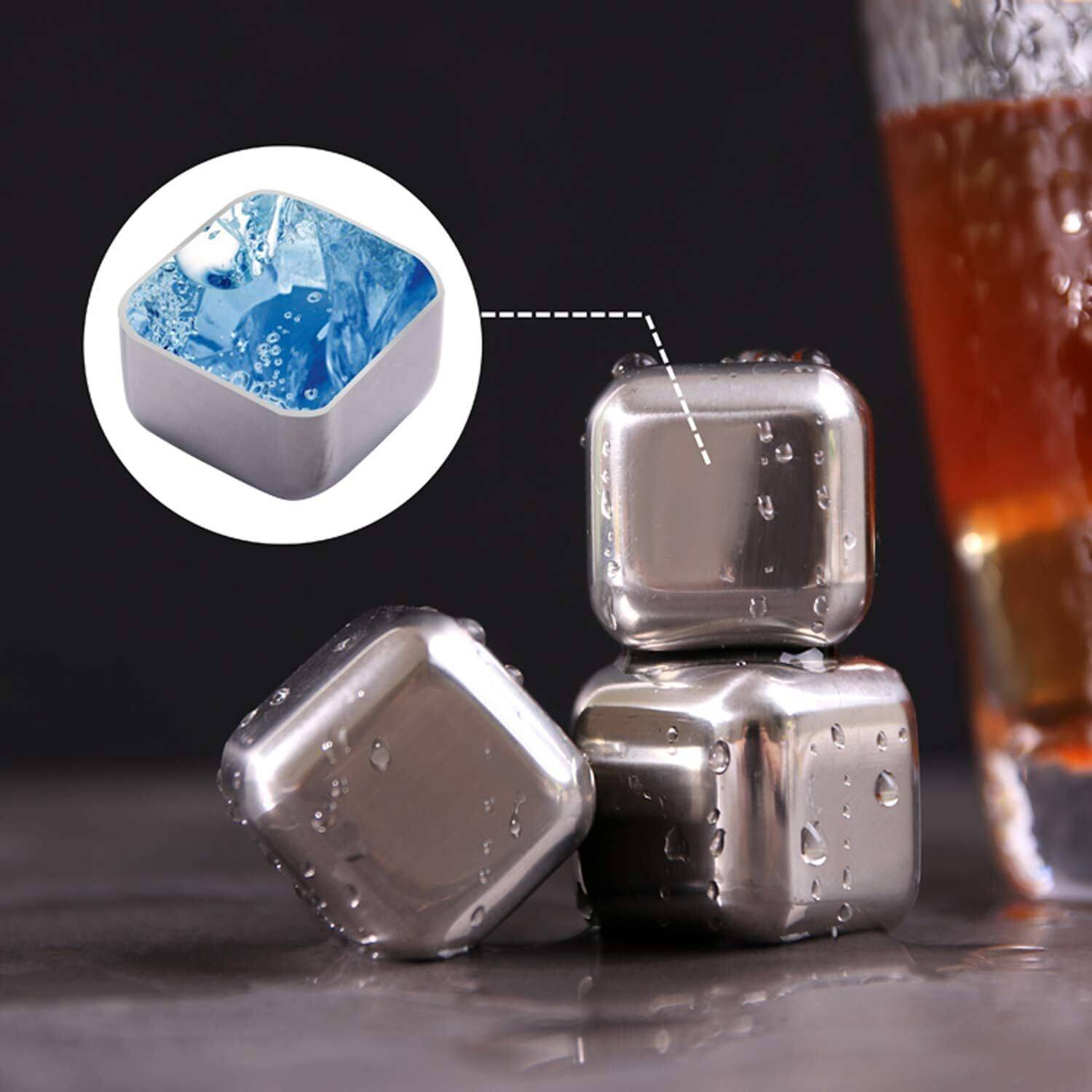 Zwerlin Stainless Steel Reusable Ice Cubes Pack of 4 - Image 2