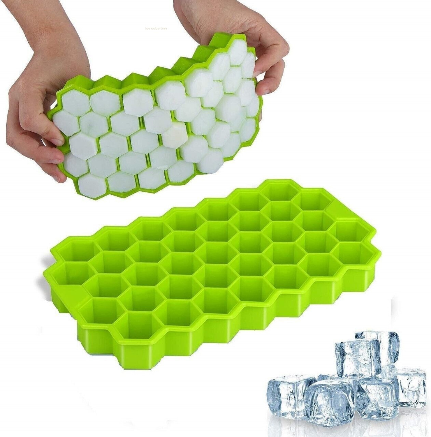 Image of Triffy Multicolor Silicone Ice Cube Tray