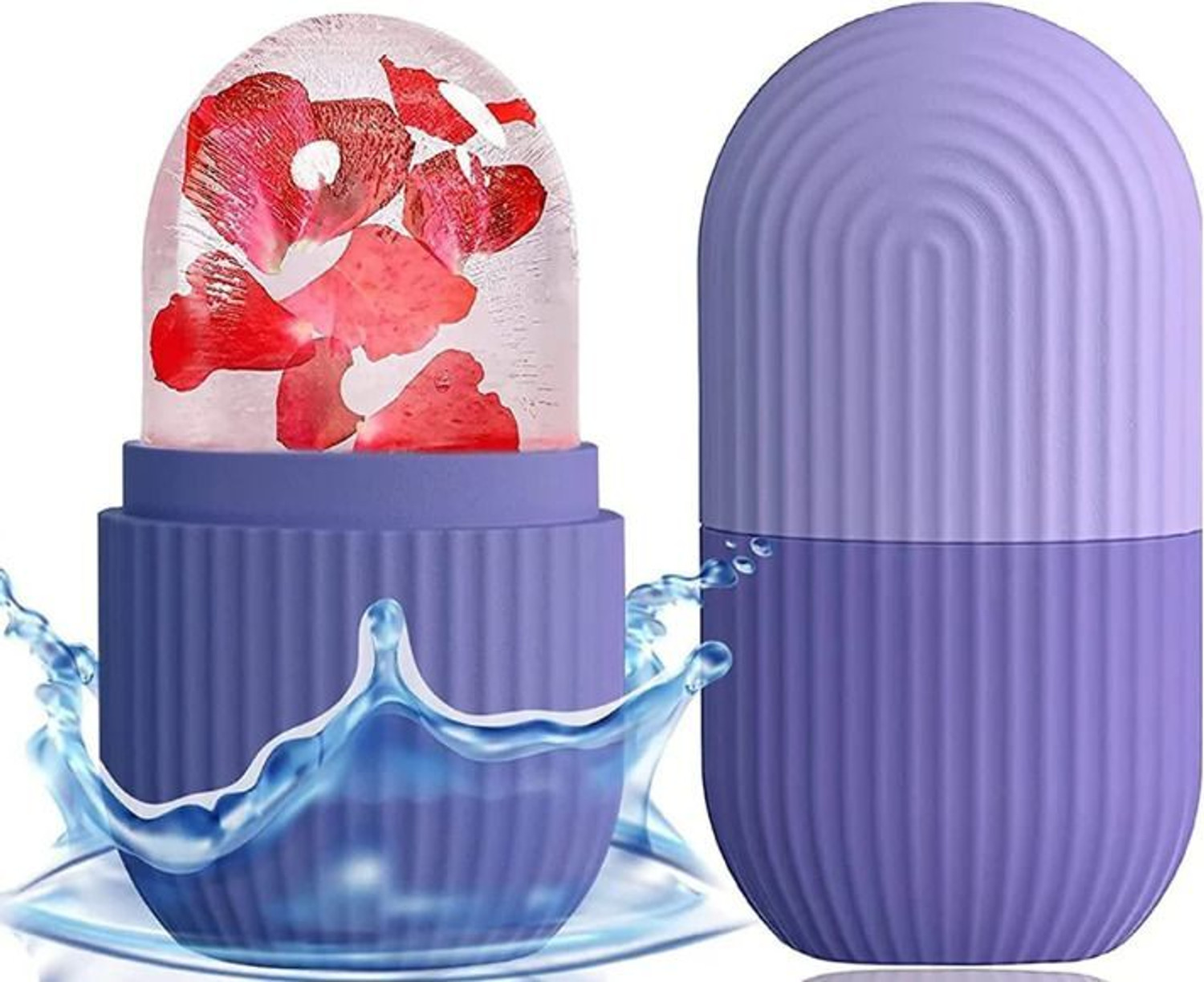 Image of M Call combo of Honey Ice tray and Face Ice roller for remove pimples Multicolor Silicone Ice Cube Tray (Pack of2)