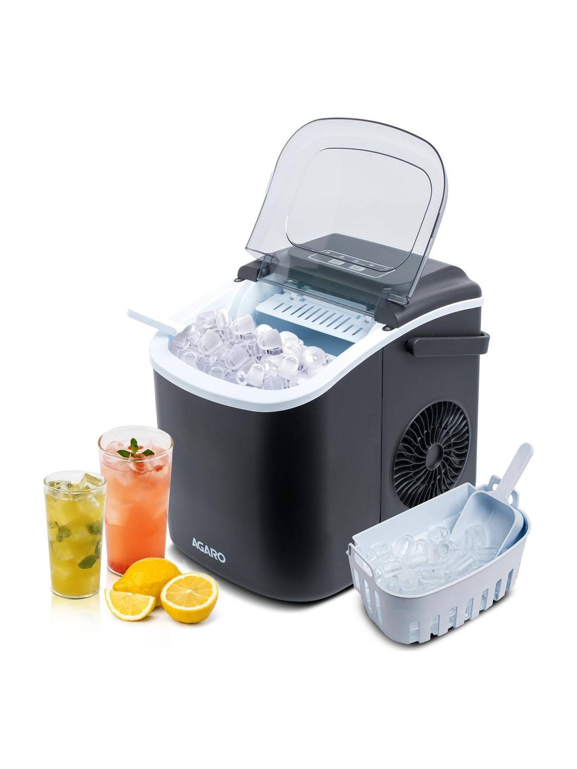 AGARO Marvel Ice Maker, Compact Ice Maker, 1.2L water Tank, 9 Pcs bullet Ice Cube Ice Maker