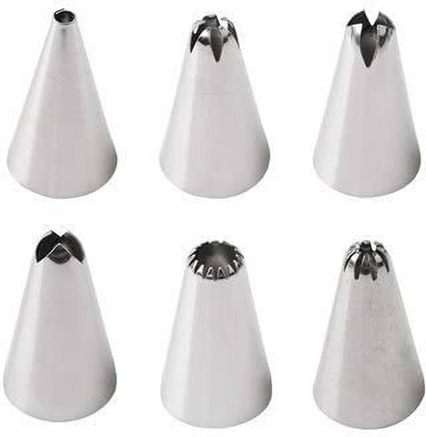 4tens 6 pcs cake nozzle Plastic Multi-opening Icing Nozzle