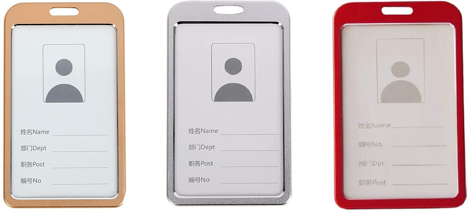 Image of I CARDE Aluminum ID Badge Holder