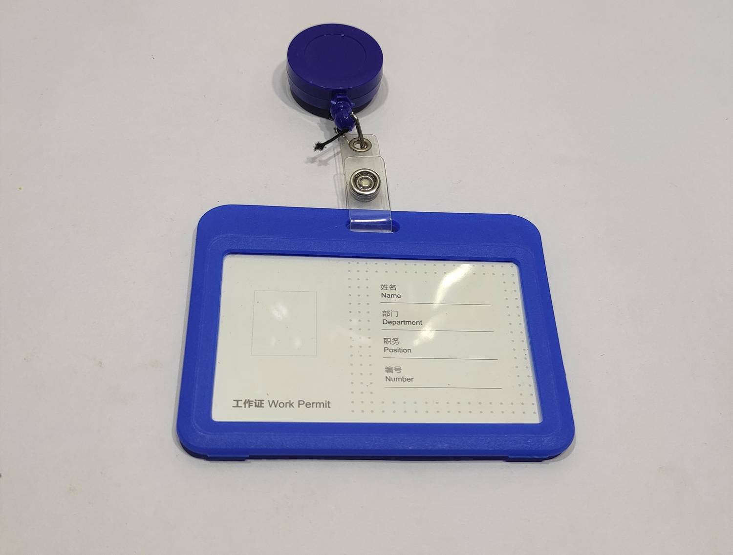 AbhaPrint Plastic ID Badge Holder, ID Badge Reel
