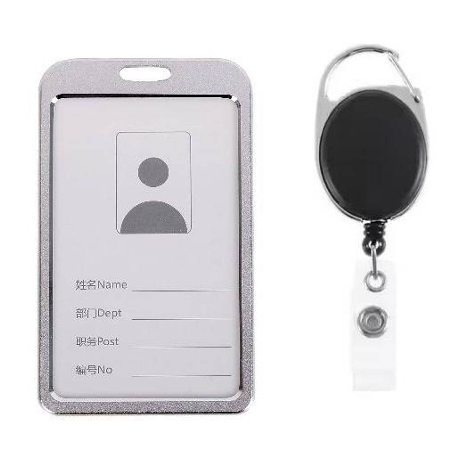 I CARDE Aluminum ID Badge Holder, Reel Pack of 1 - Image 1