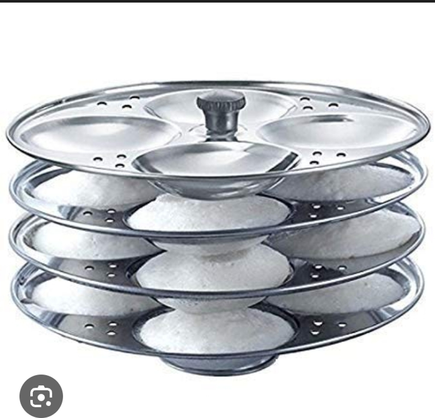 Image of Nanak Durable Steel Idli Steamer Plates Set | 4 Layer Idli Stand for Soft Idlis Standard Idli Maker