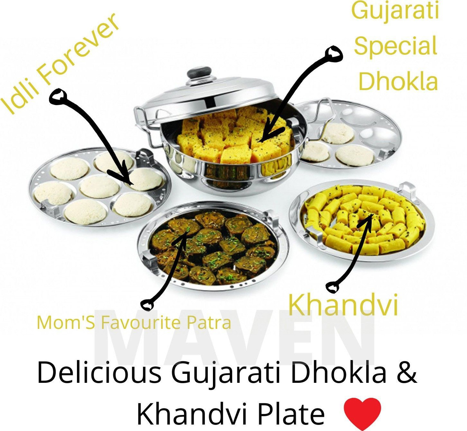Image of MITHALI New Multi Kadai Idli cooker for home and kitchen Standard Idli Maker