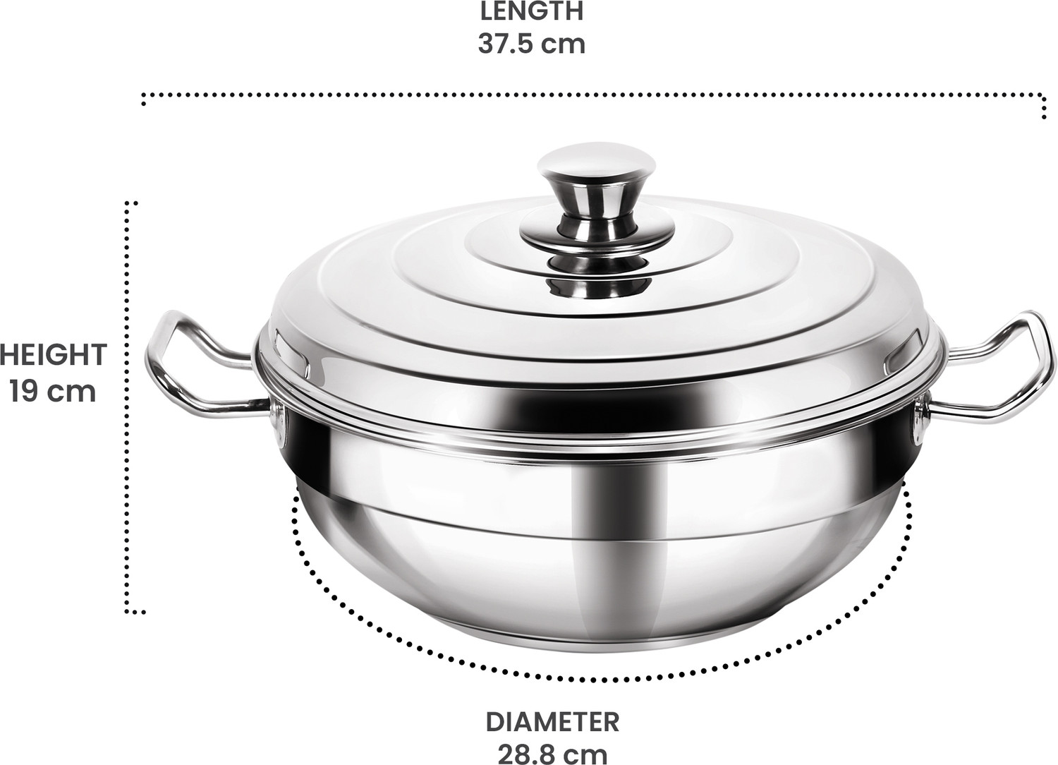 Image of MILTON Pro Cook Stainless Steel Multi -Kadhai (Idli, Mini Idli, Steamer & Dhokla Plate) Induction Idli Maker
