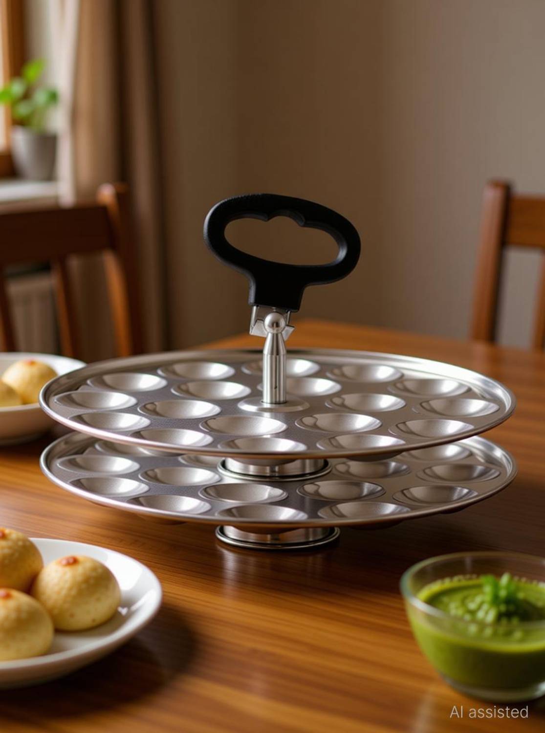 AadiVeer Stainless Steel Mini Idli Plates | Mini idli Maker With Lifter Standard Idli Maker