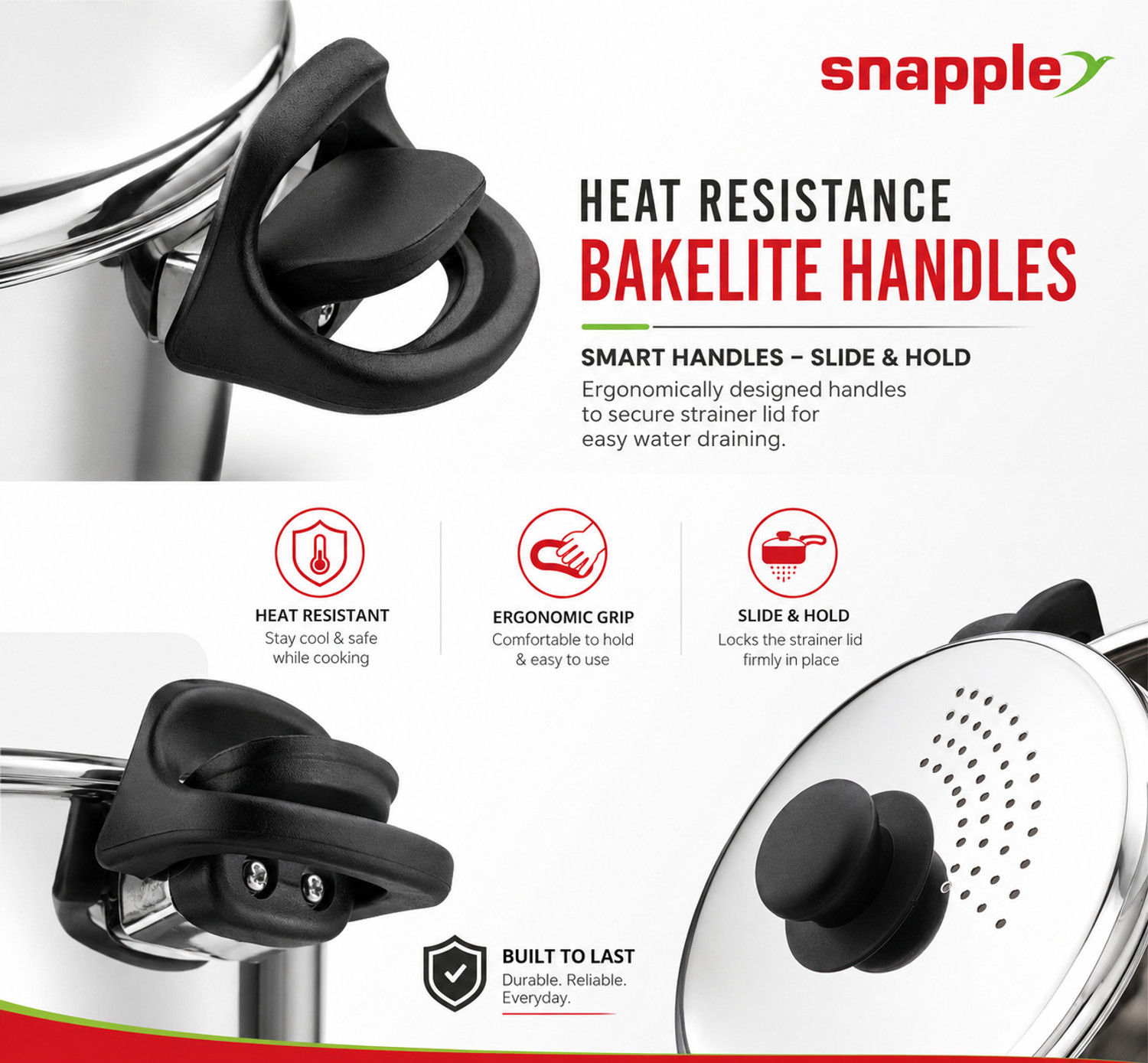 Image of Snapple Maxima Rice Strainer MultiPot SS304 Triply Bottom Induction & Standard Idli Maker