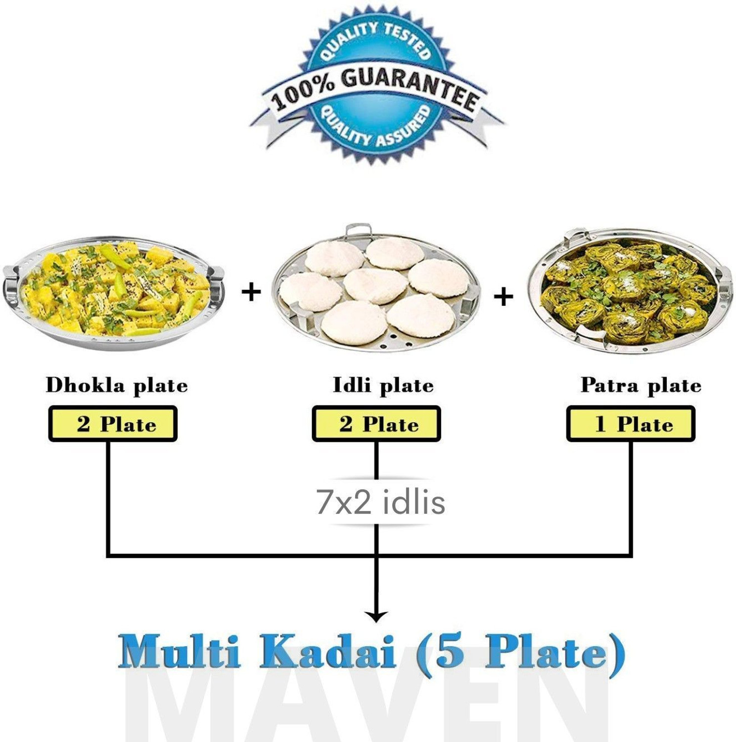 Image of MITHALI New Multi Kadai Idli cooker for home and kitchen Standard Idli Maker