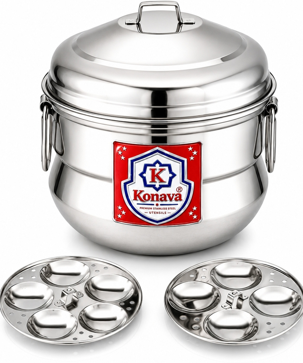 Image of Konava idly cooker,pot 9 idly Standard Idli Maker