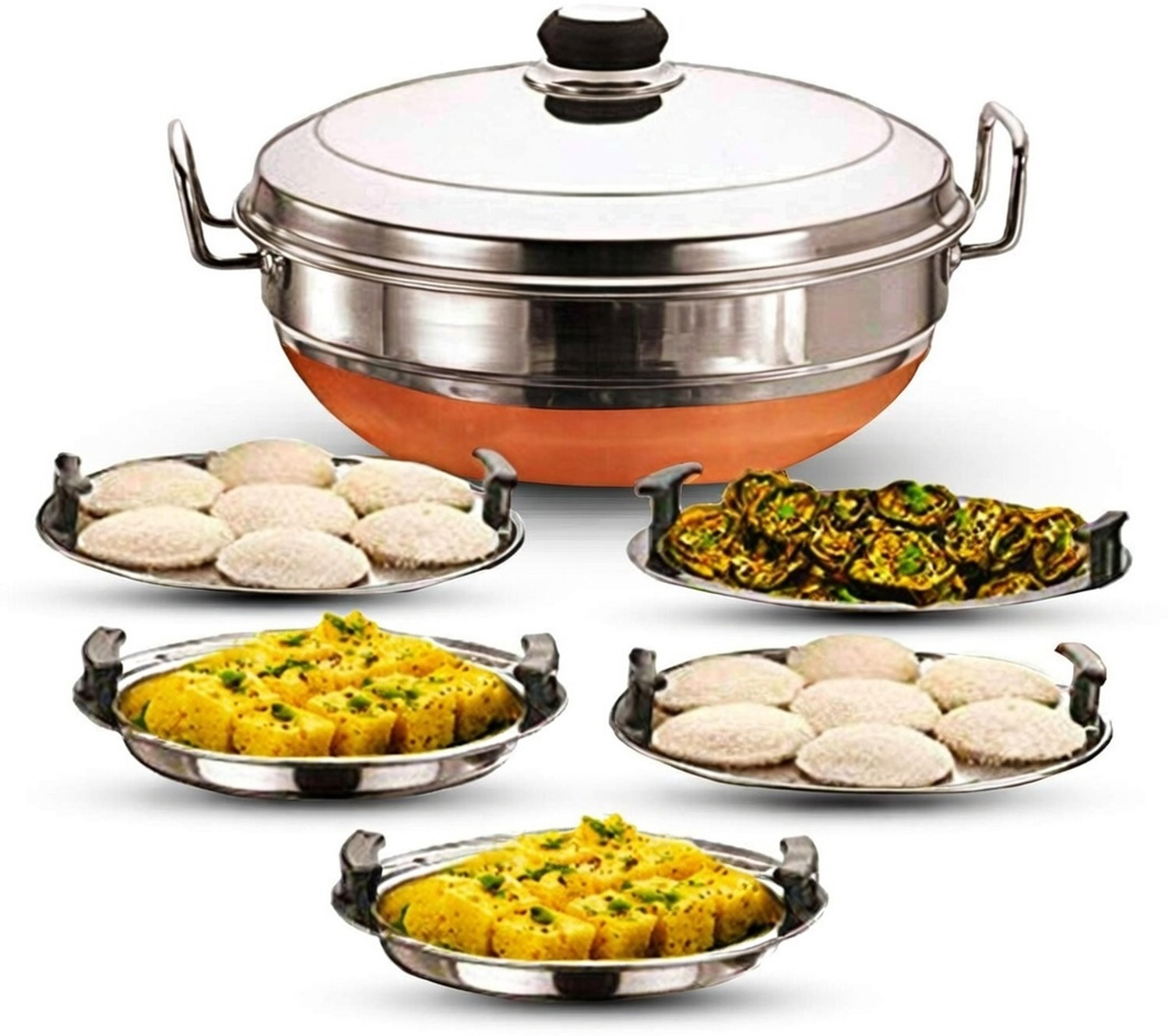 Image of EverChef Premium 02 Plate Idli Maker Steel Standard Idli Maker