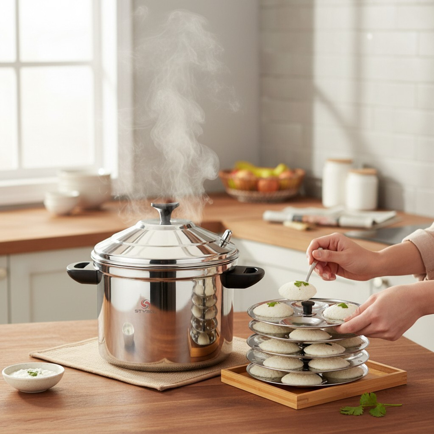 Image of Flipkart SmartBuy Idly Maker Induction and Gastove Compatible Induction & Standard Idli Maker