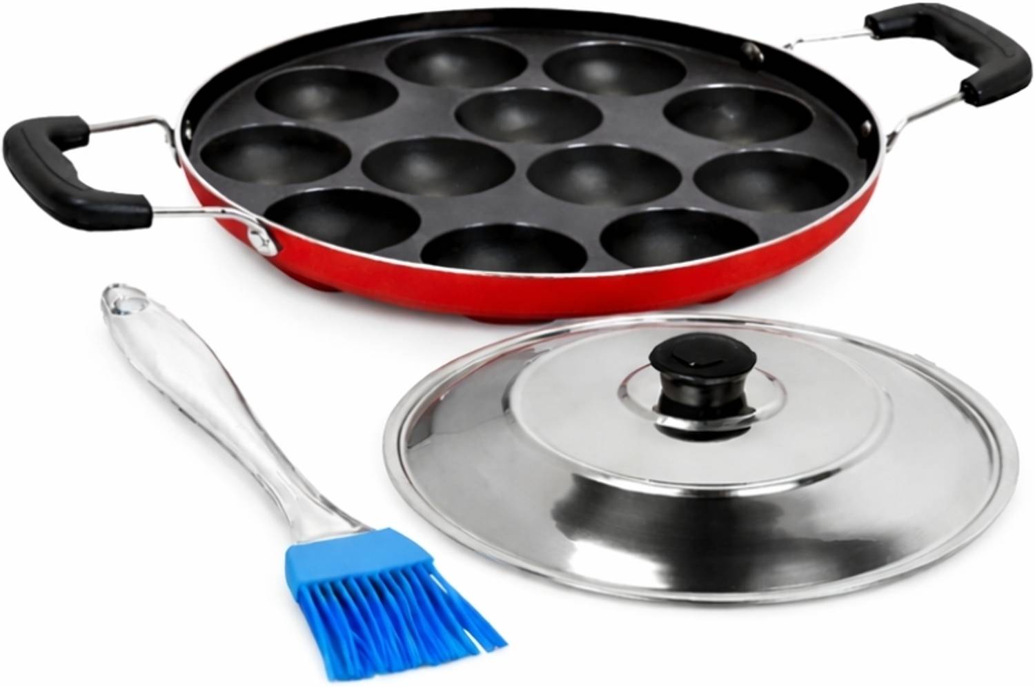 shope traders Appam Patra Pan Set Non-Stick Coated Cookware Set — Fry Pans & Cookware Sets