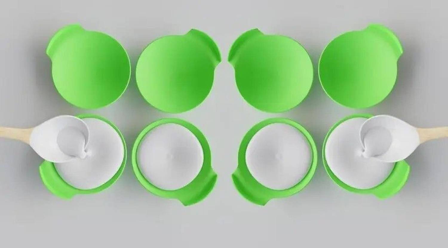 ADMONITION Silicone Idli Mould - Pack of 8 PREMUIM Standard Idli Maker