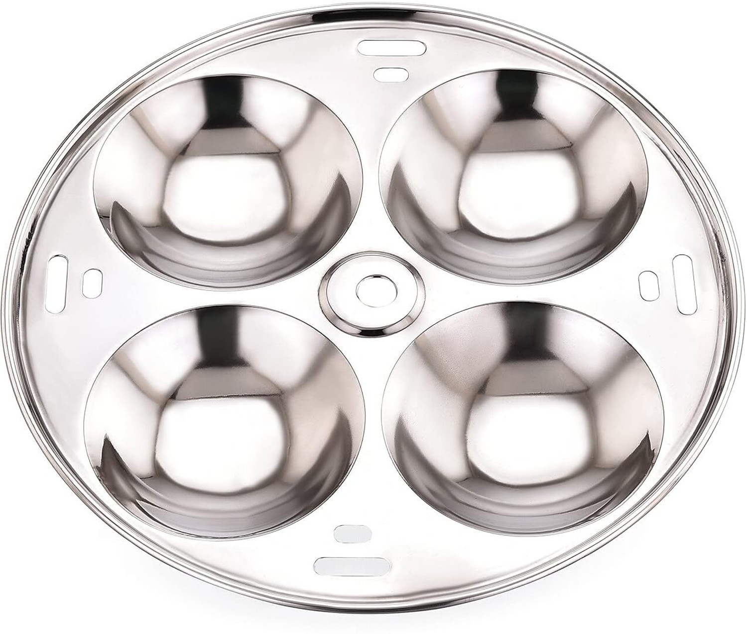 Image of THANGAM Thangam Stainless Steel Idly Stand 3 Plates (12 Idlis) with Steam Vent Standard Idli Maker