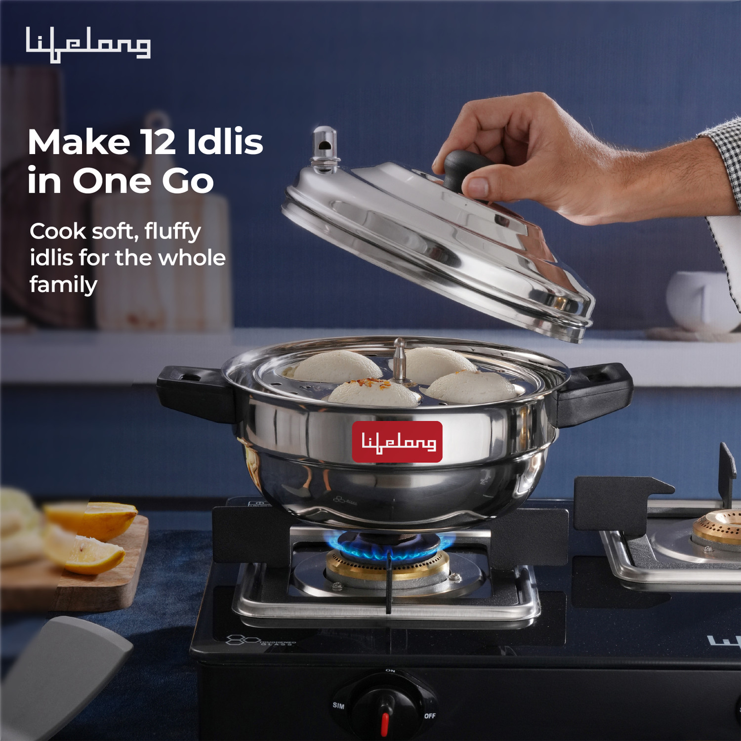Image of Lifelong LLIDCKR03F Idli Cooker Standard Idli Maker