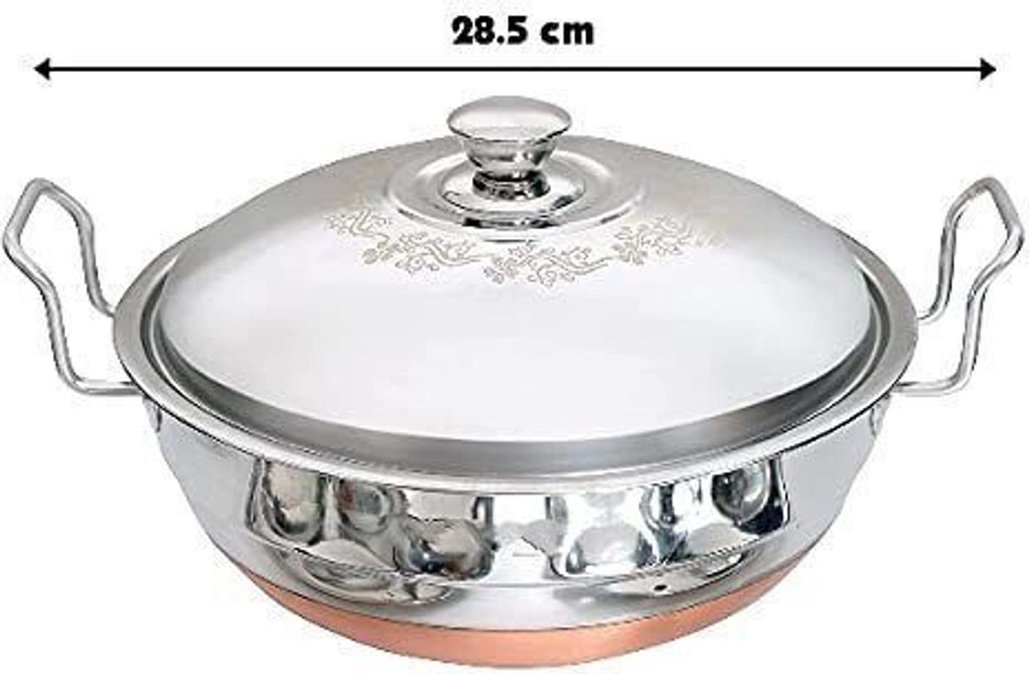 Image of WAYMORE All-in-One Steel Cooker Multi Kadai Steamer with Copper Bottom with 5Plates Standard Idli Maker