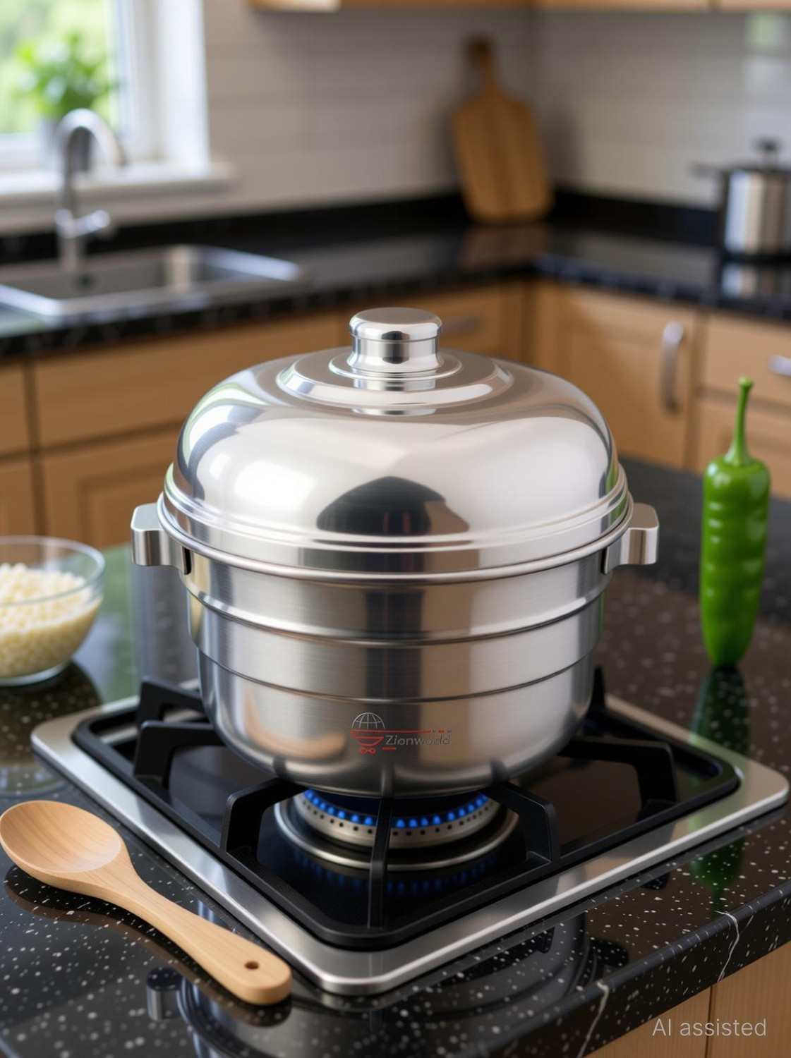 Image of ZION WORLD Aluminium 15 Idli Maker | Idli Cooker | High Quality Idli pot | Standard Idli Maker