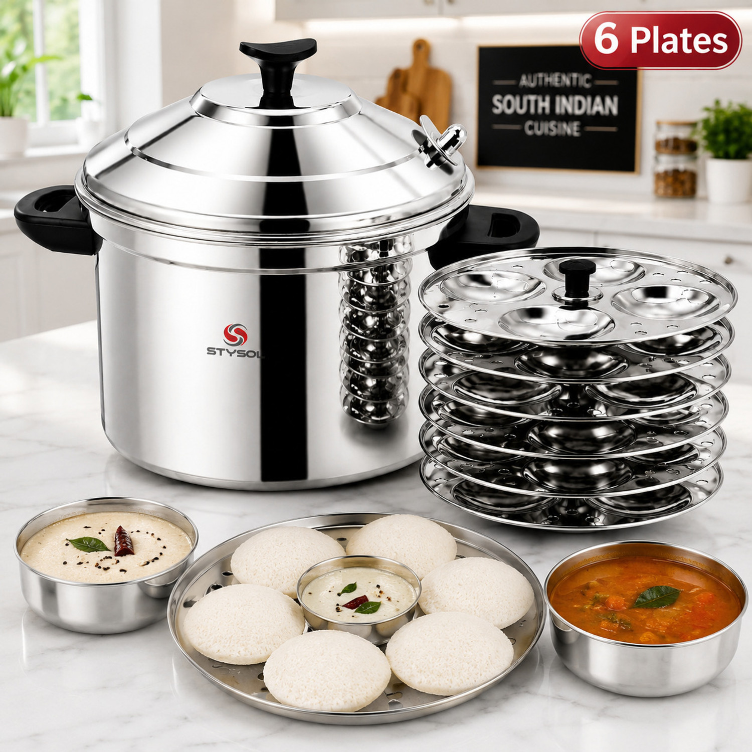 Image of Flipkart SmartBuy Idly Maker Induction and Gastove Compatible Induction & Standard Idli Maker