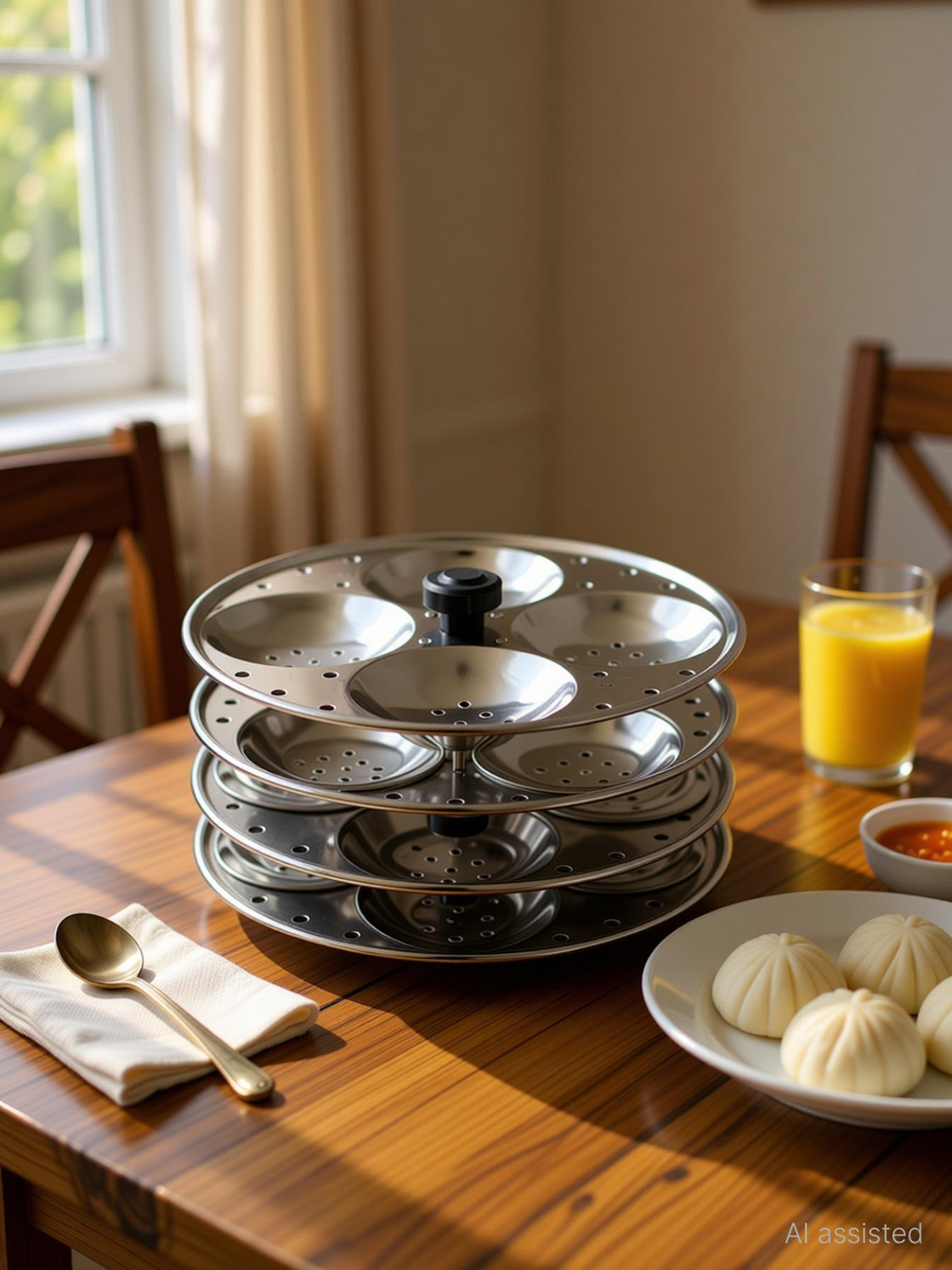 Image of Shree Shyam IDLI STAND Induction & Standard Idli Maker (4 Plates, 16 Idlis )