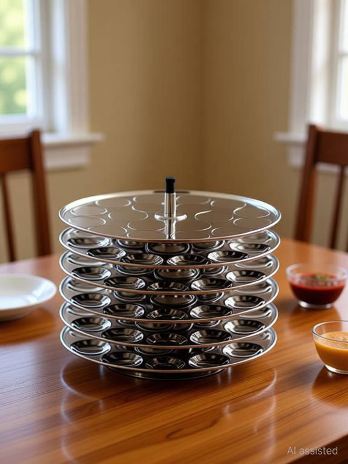 AadiVeer Stainless Steel Idli Plates | Mini Idli Plates | Mini Idlies Maker With Stand Induction & Standard Idli Maker