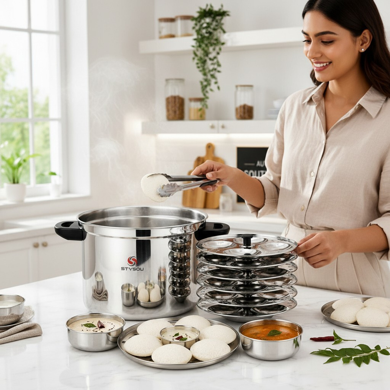 Image of Flipkart SmartBuy Idly Maker Induction and Gastove Compatible Induction & Standard Idli Maker