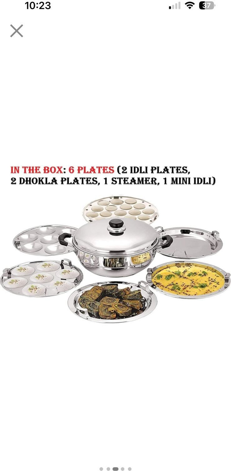 Image of KRB Multi Kadai Idli Make Dhokla & Patra Plates Idli Maker (6 Plates ,14Idlis) Induction & Standard Idli Maker
