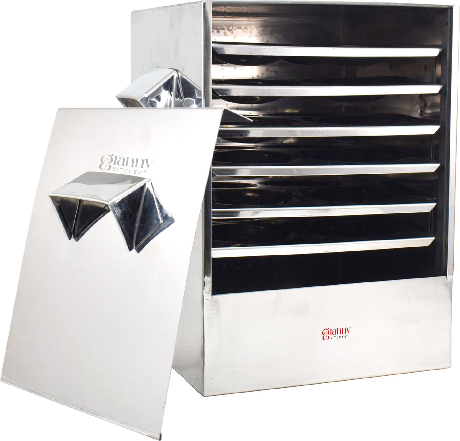 Image of Granny Kitchen Stainless Steel Idli Cooker Box | 6 Plate Sqaure Idli Maker for Home Use Induction & Standard Idli Maker