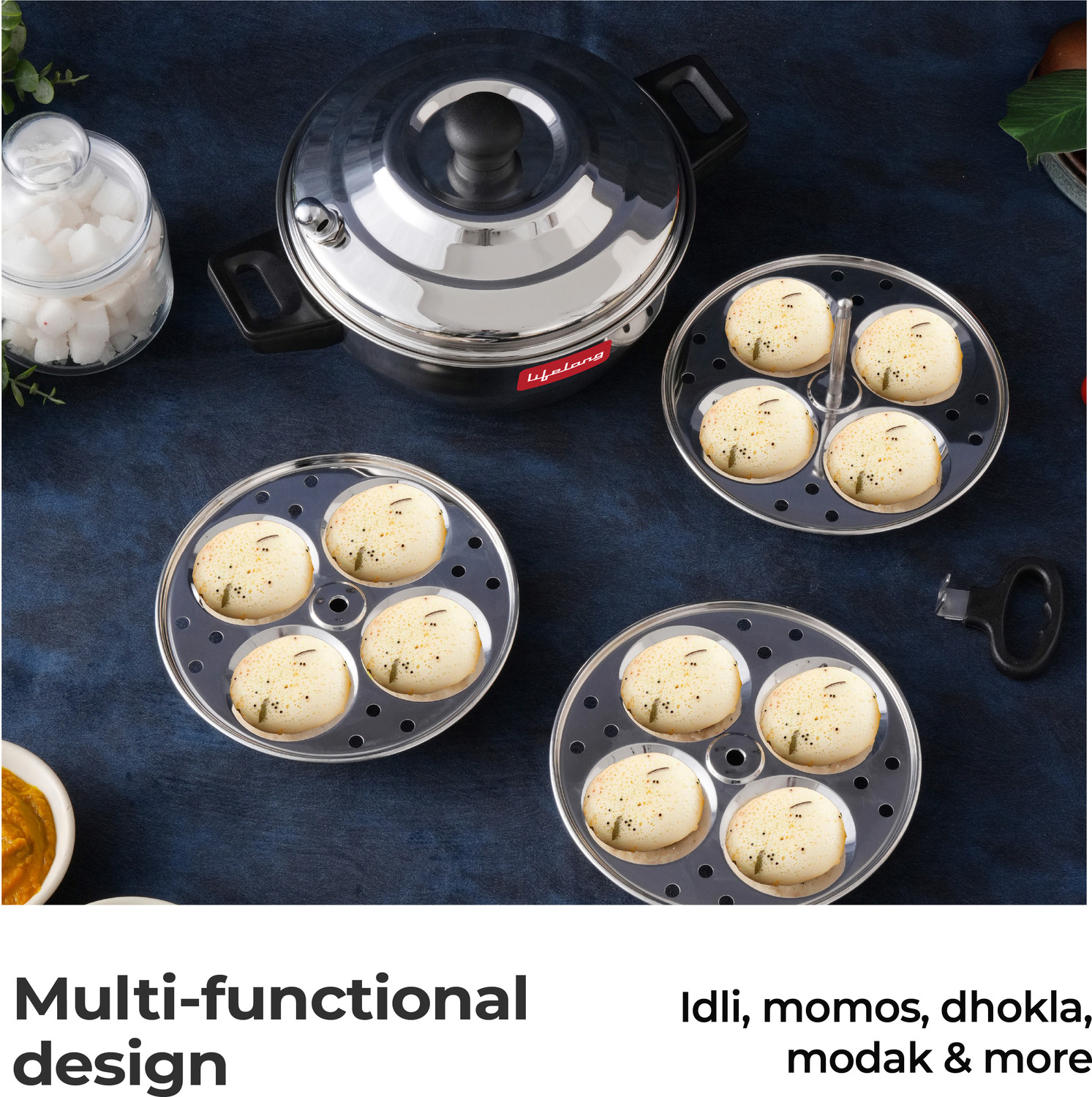 Image of Lifelong LLIDCKR03F Idli Cooker Standard Idli Maker